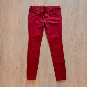 Express Burgundy - Wine Skinny Jeans
